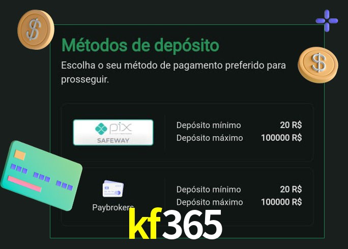 O cassino kf365 oferece uma grande variedade de métodos de pagamento